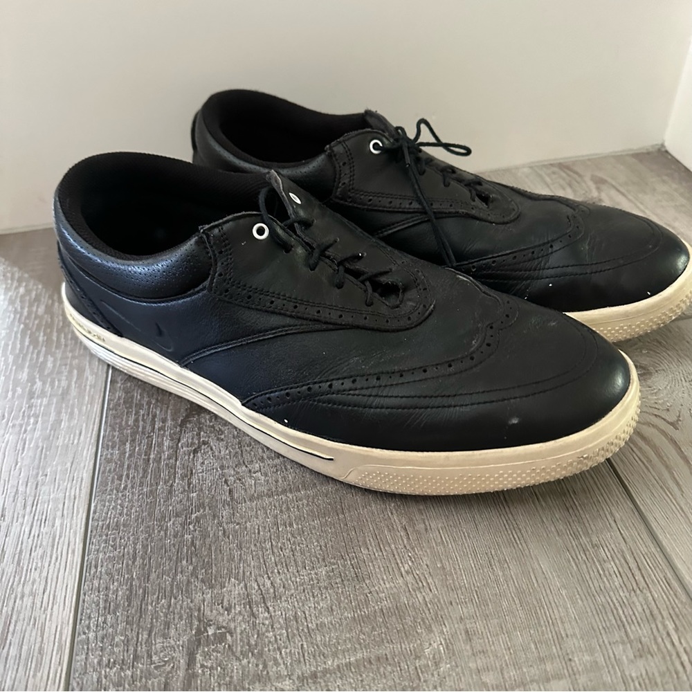 Nike Lunarlon Spikeless Golf Shoes  Men's Size US 12 Black Wingtip (533092-001)